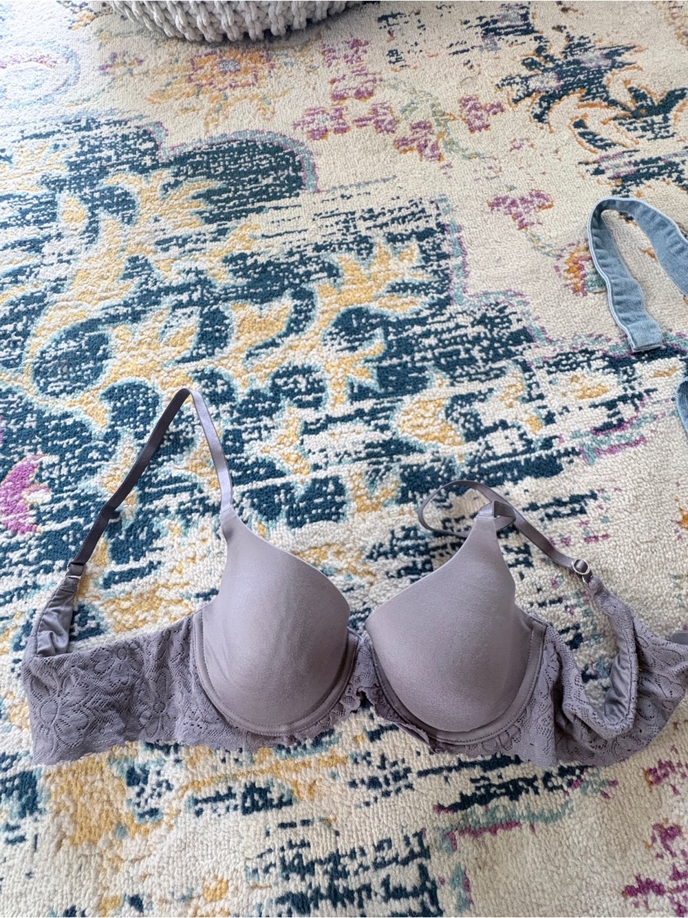 Aerie Everyday Lace-Trim T-Shirt Bra in Taupe